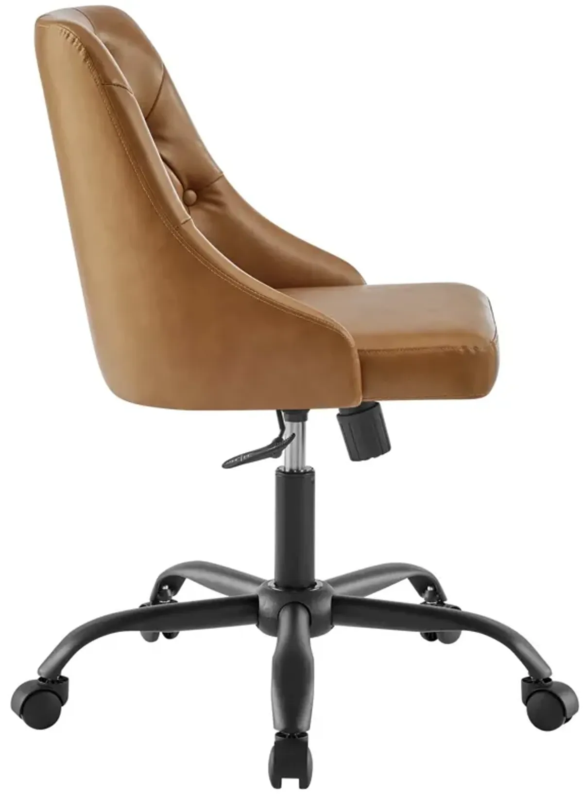 Distinct Tufted Swivel Vegan Leather Office Chair