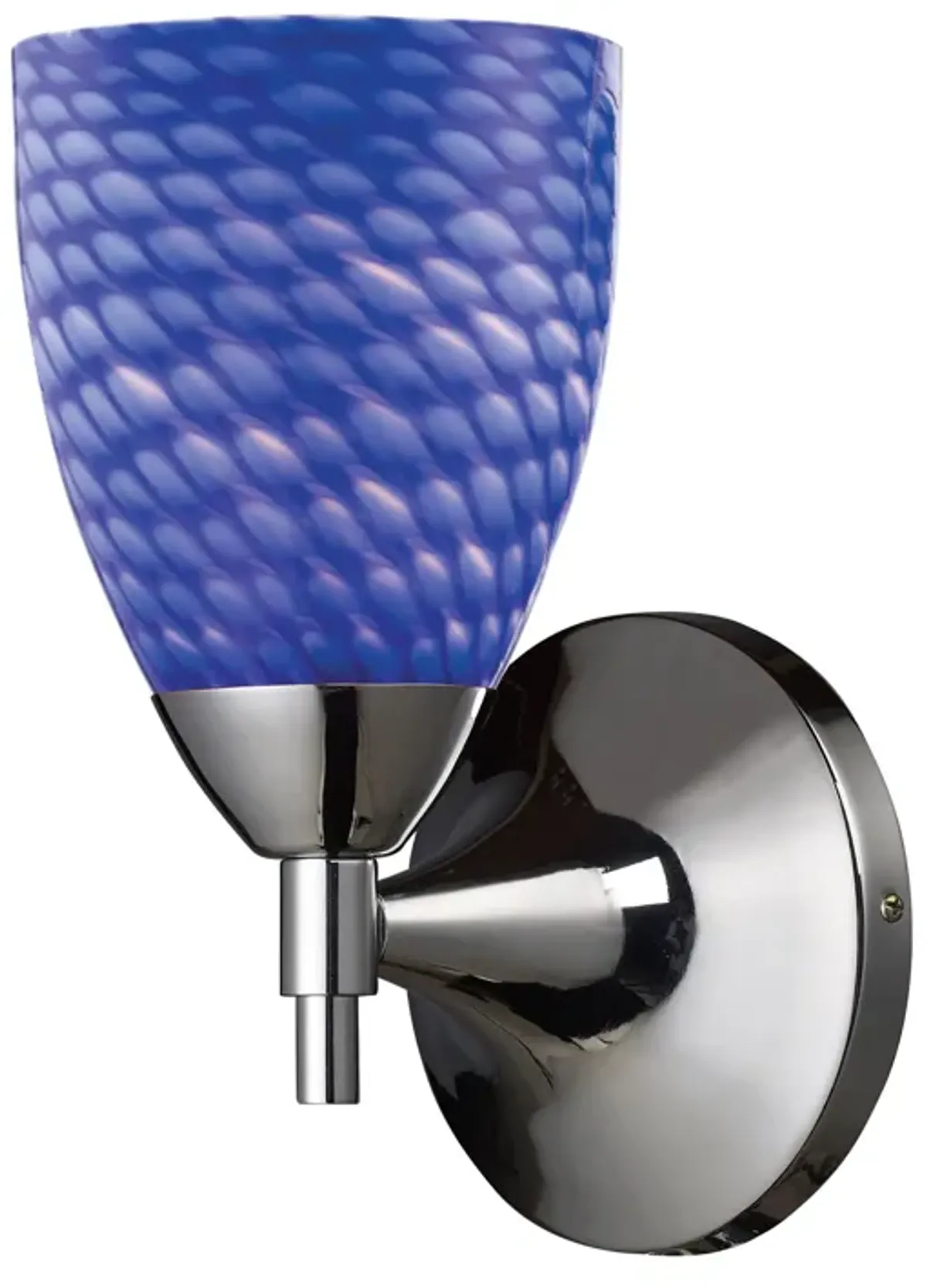 Celina 1-Light Wall Lamp in Polished Chrome with Sapphire Glass - Includes LED Bulb