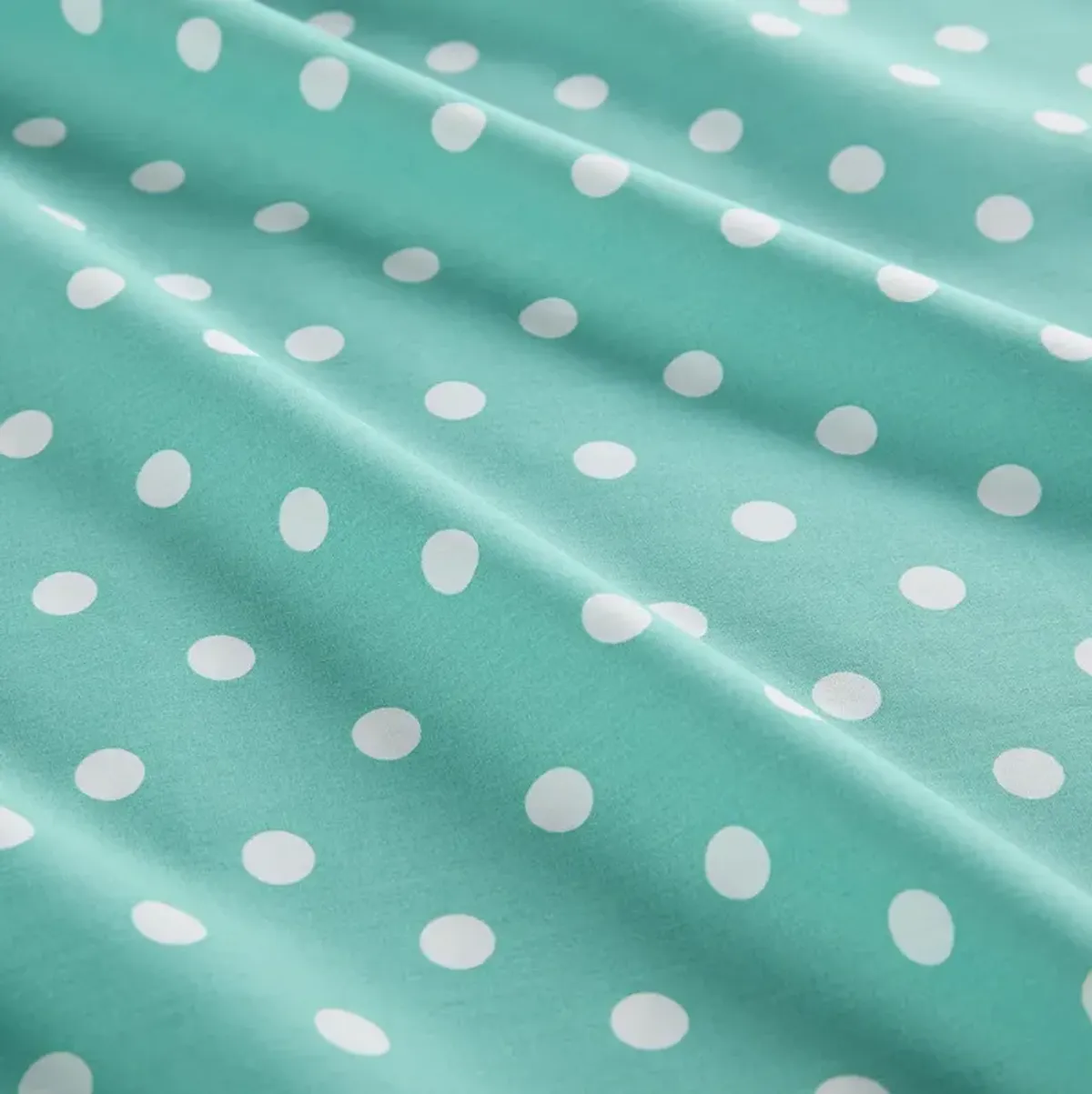 Mi Zone Polka Dot Seafoam Printed 100% Cotton Sheet Set