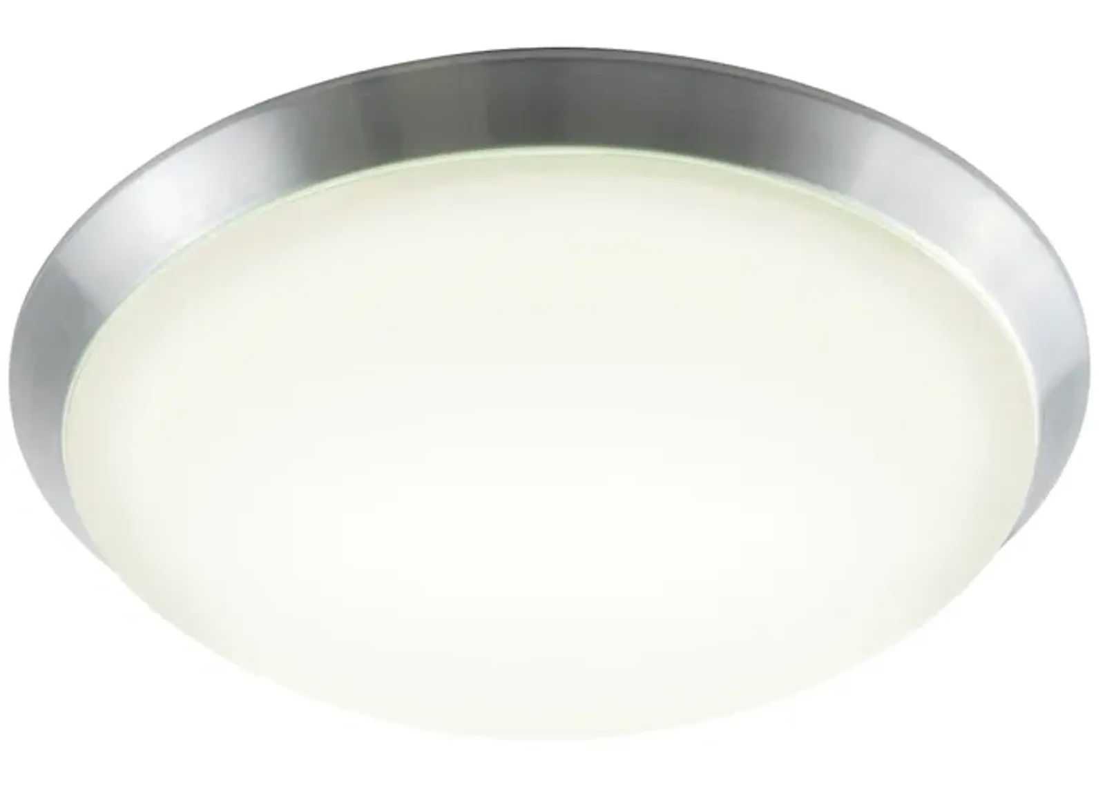 Luna 36-Light Flush Mount in Brushed Aluminum with Polycarbonate Diffuser - Integrated LED - Small