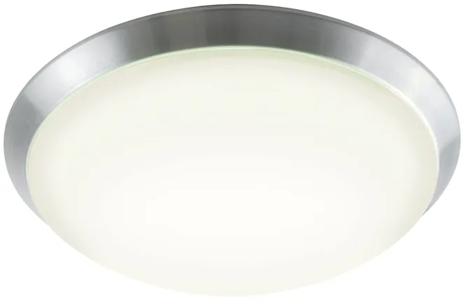 Luna 36-Light Flush Mount in Brushed Aluminum with Polycarbonate Diffuser - Integrated LED - Small