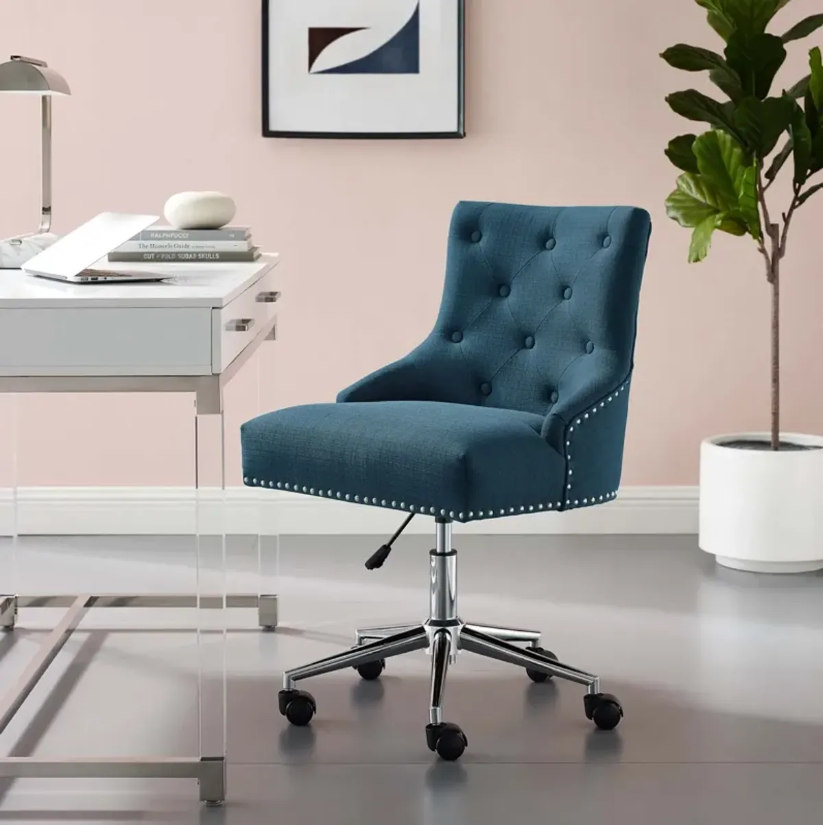 Regent Tufted Button Swivel Office Chair