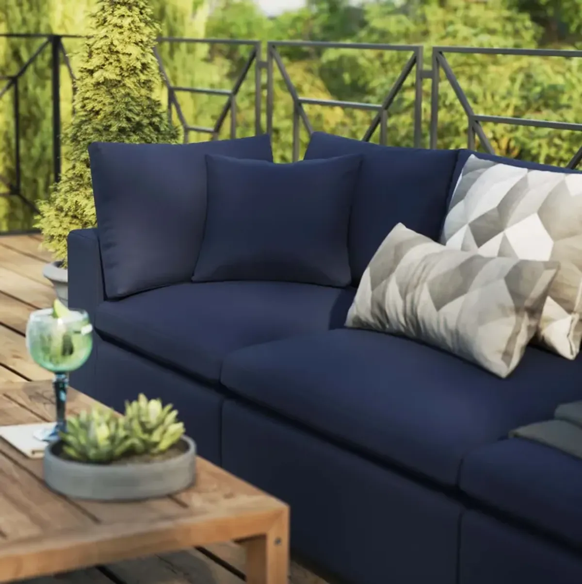 Commix Overstuffed Outdoor Sofa