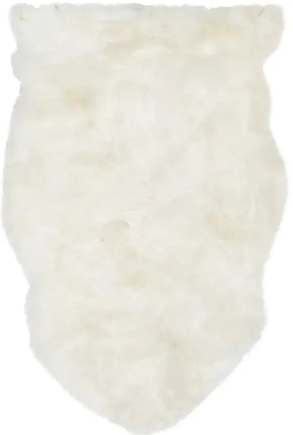 SHEEP SKIN 211  White 2' X 3' Accent Rug