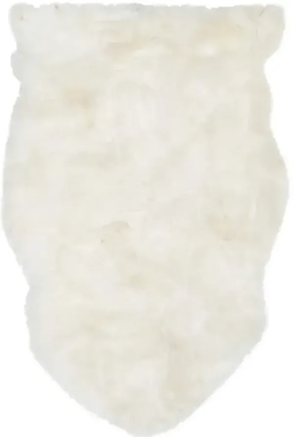 SHEEP SKIN 211  White 2' X 3' Accent Rug