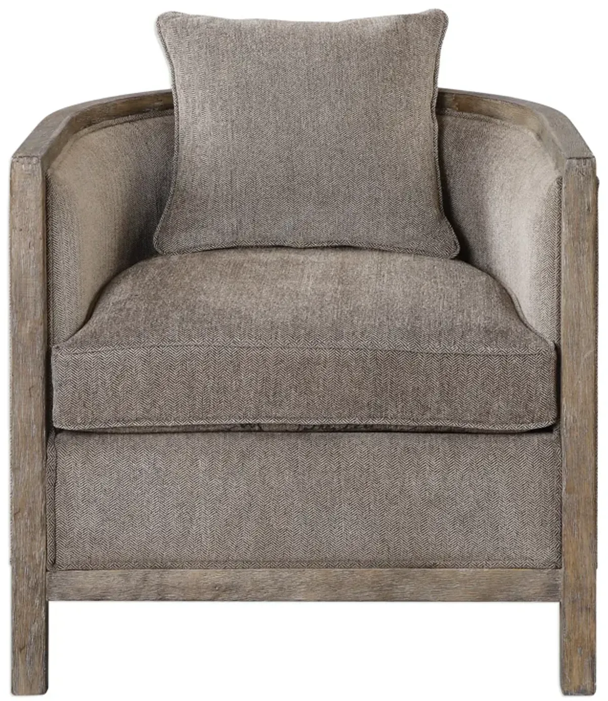 Viaggio Gray Chenille Accent Chair