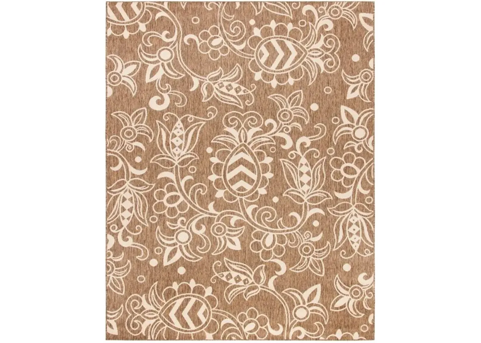 Safavieh BEACH HOUSE Collection BHS246T-7SQ Brown / Beige 6'-7" X 6'-7" Square