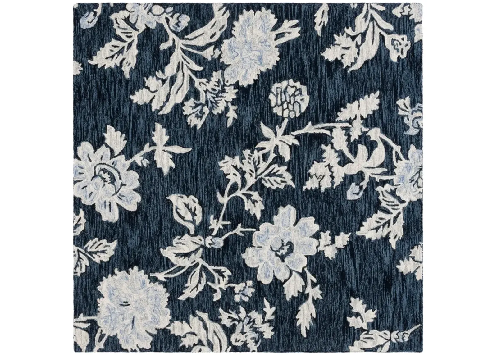 JARDIN 603 NAVY  6' x 6' Square Square Rug