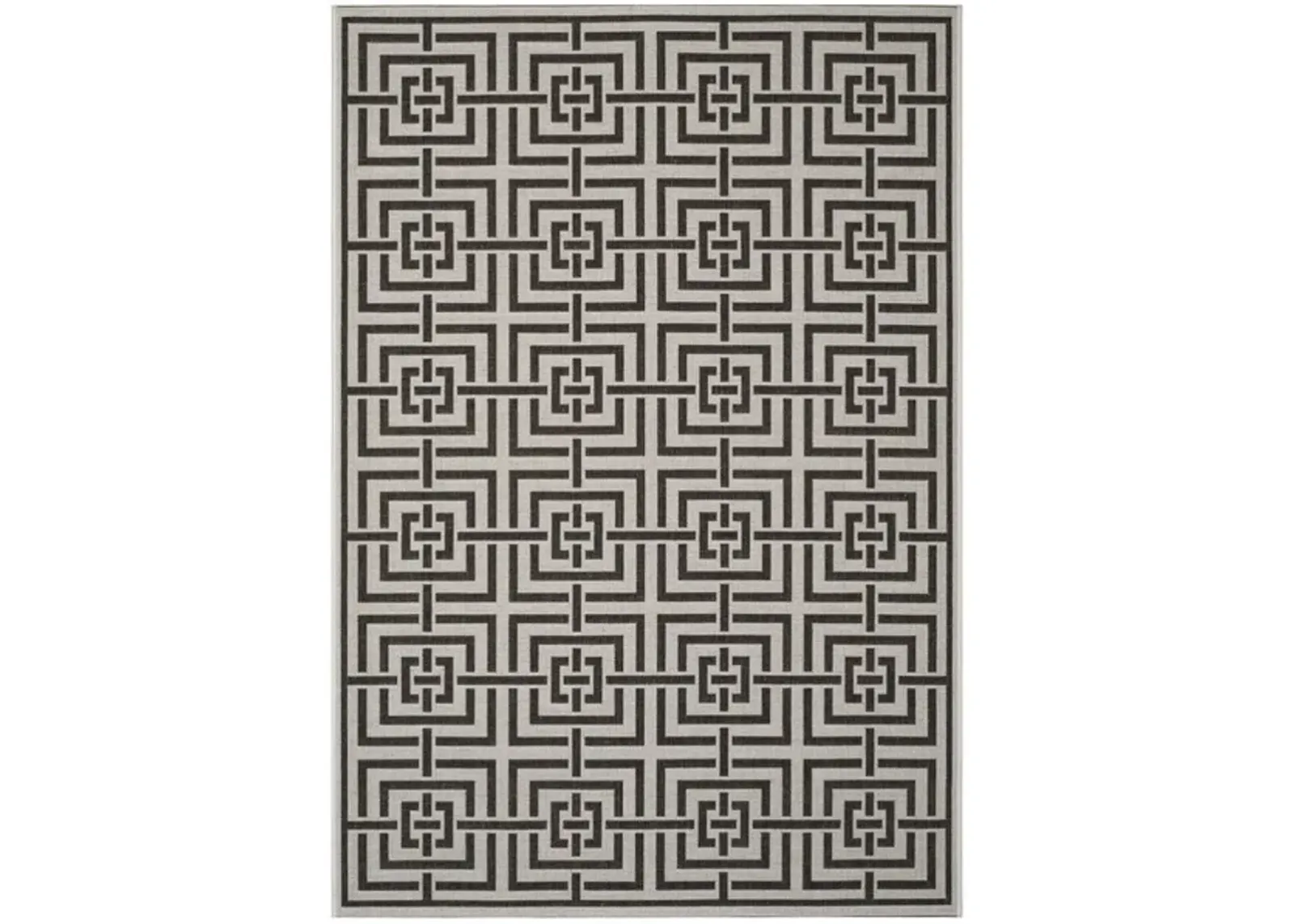 LINDEN 128 Collection LND128A-4 Light Grey / Charcoal 4' X 6'