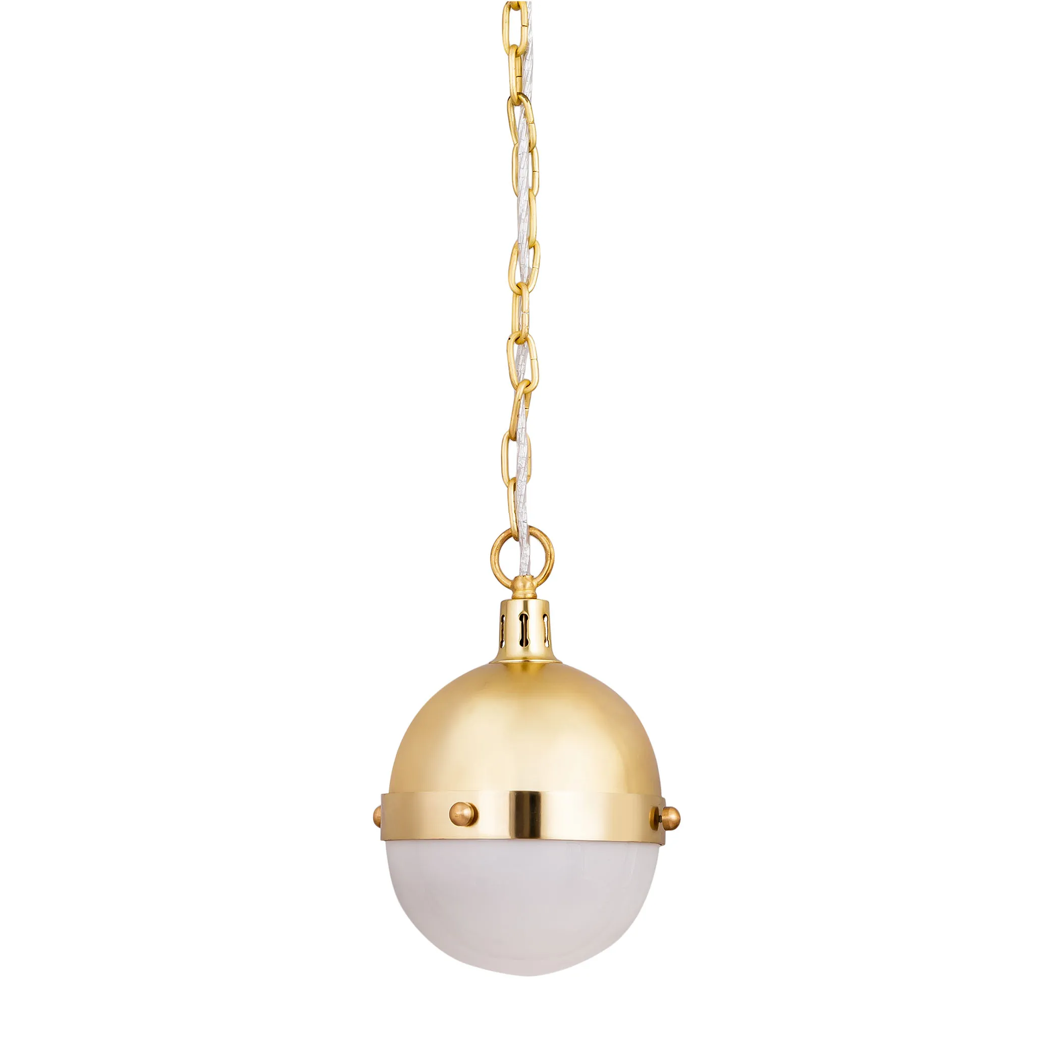 Harmelin 7" Wide 1-Light Mini Pendant - Satin Brass