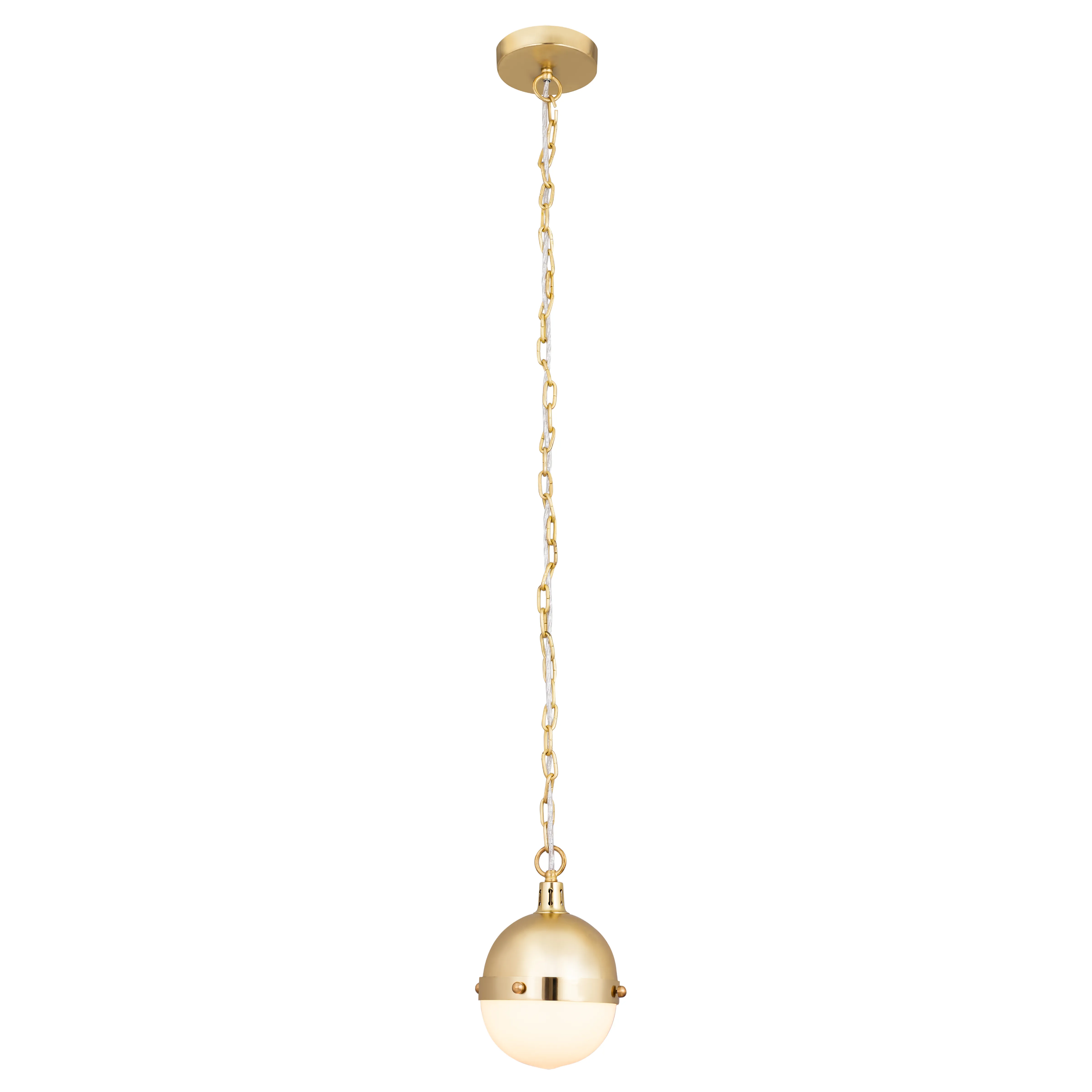 Harmelin 7" Wide 1-Light Mini Pendant - Satin Brass