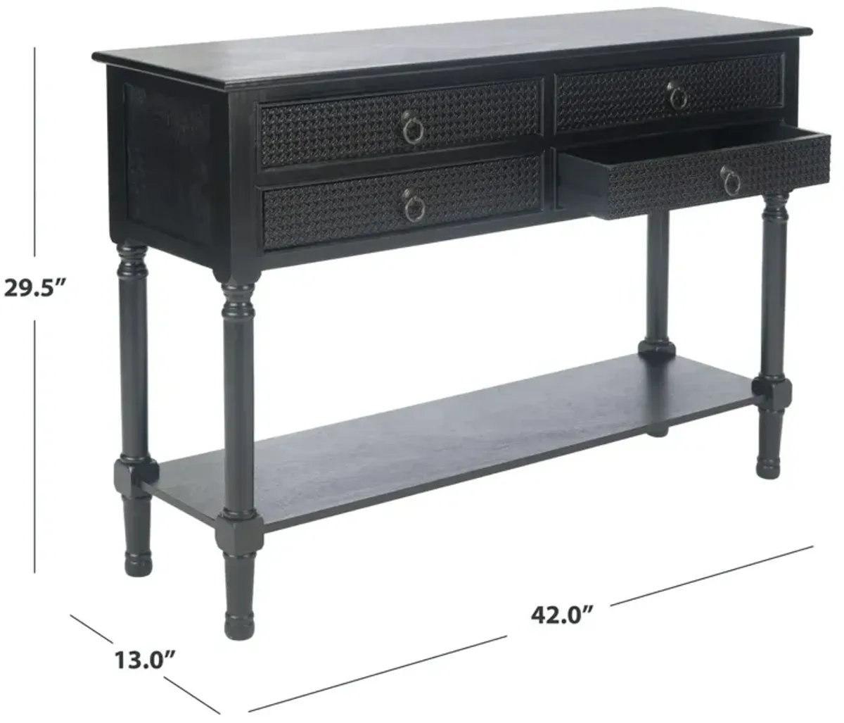 HAINES 4DRW CONSOLE TABLE