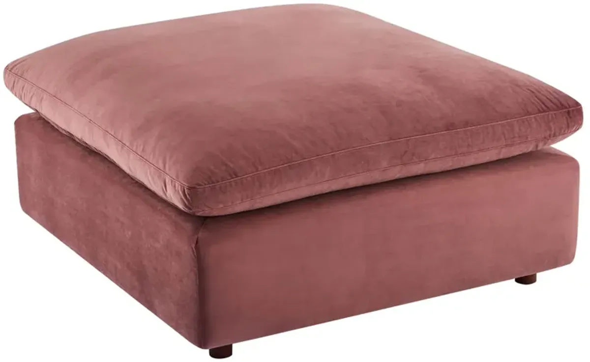 Commix Down Filled Overstuffed Performance Velvet Ottoman