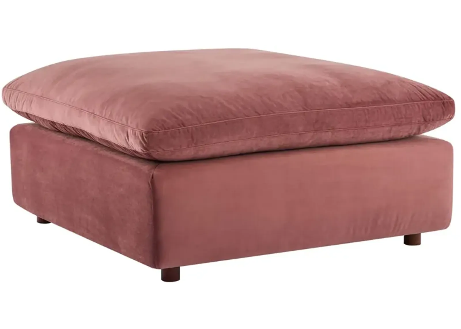 Commix Down Filled Overstuffed Performance Velvet Ottoman