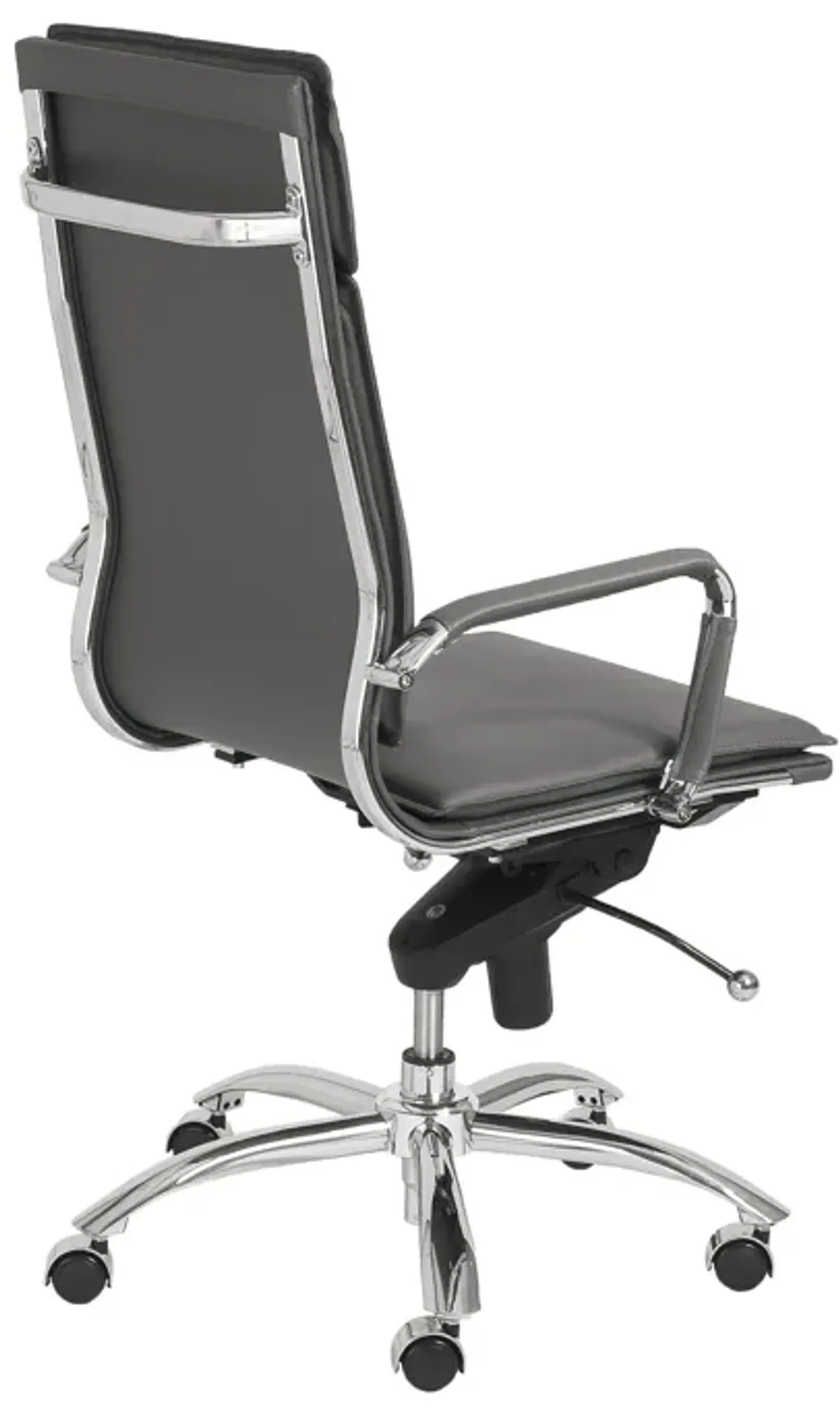 Gunar Pro High Back Office Chair in Gray with Chromed Steel Base