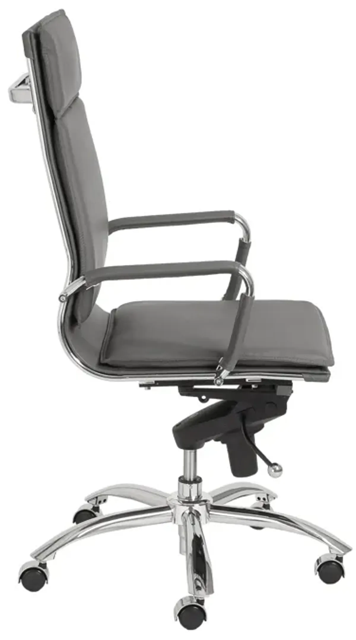 Gunar Pro High Back Office Chair in Gray with Chromed Steel Base