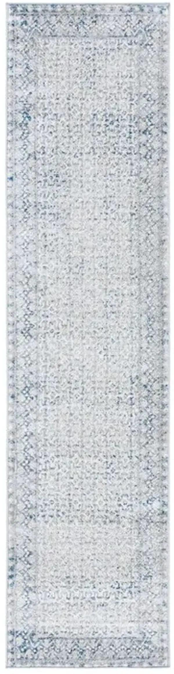 Brentwood 899 Ivory / Light Grey 2' X 6' Runner Powerloomed Rug