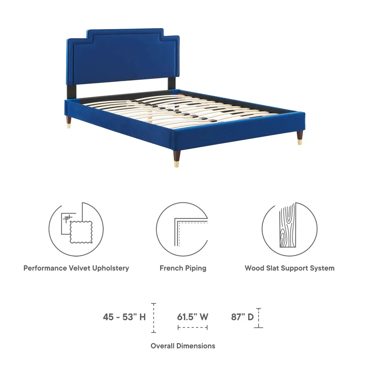 Liva Performance Velvet Queen Bed