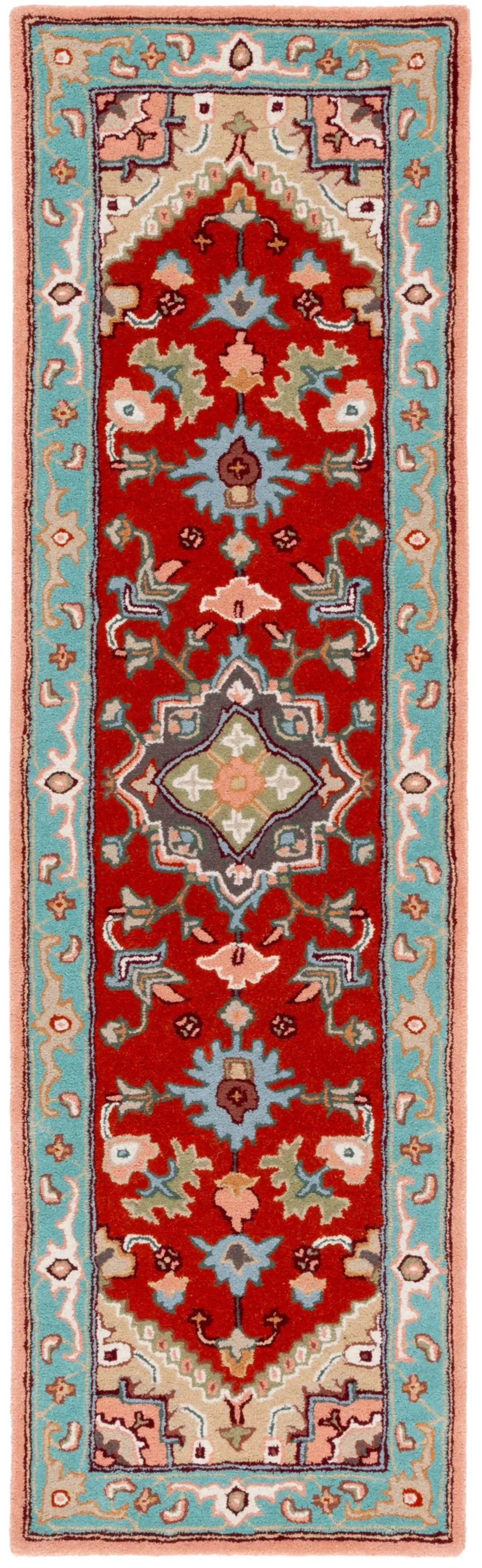 HERITAGE 625 RED  2'-3' x 8' Runner Rug