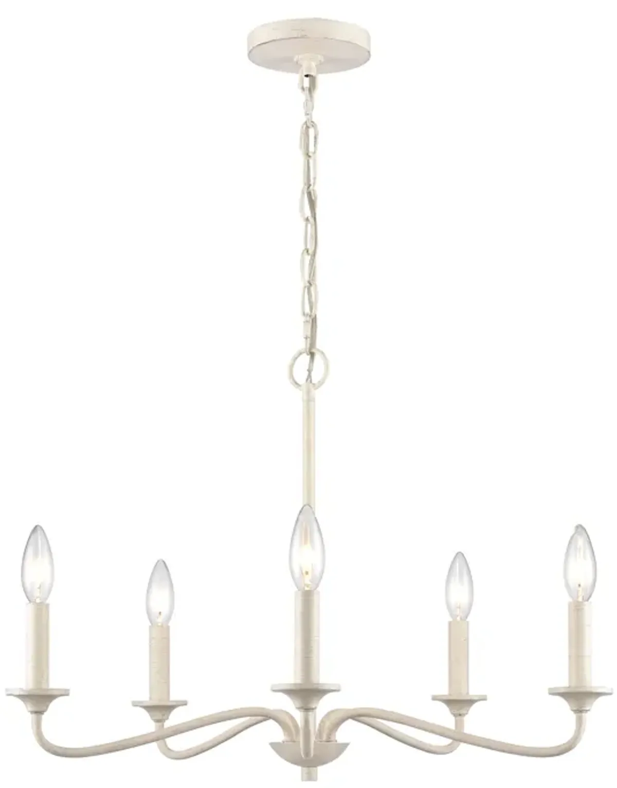 Quinn 24'' Wide 5-Light Chandelier - Antique White