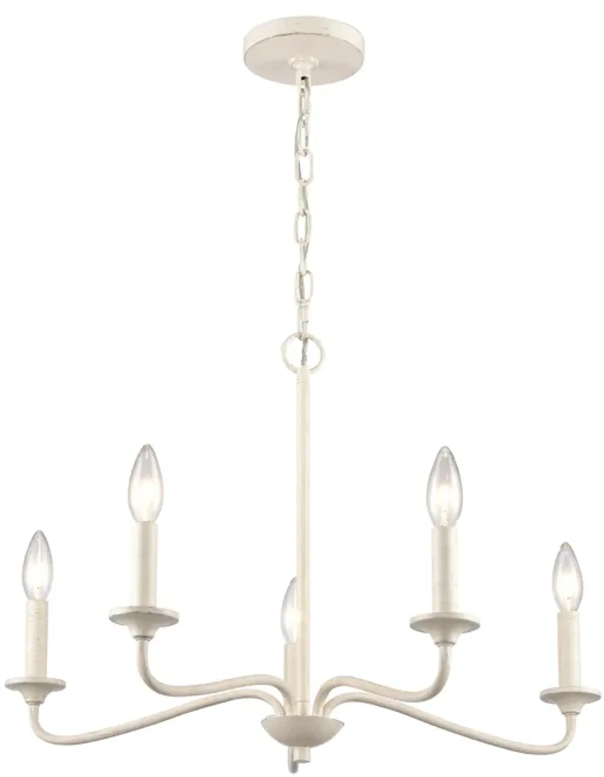 Quinn 24'' Wide 5-Light Chandelier - Antique White