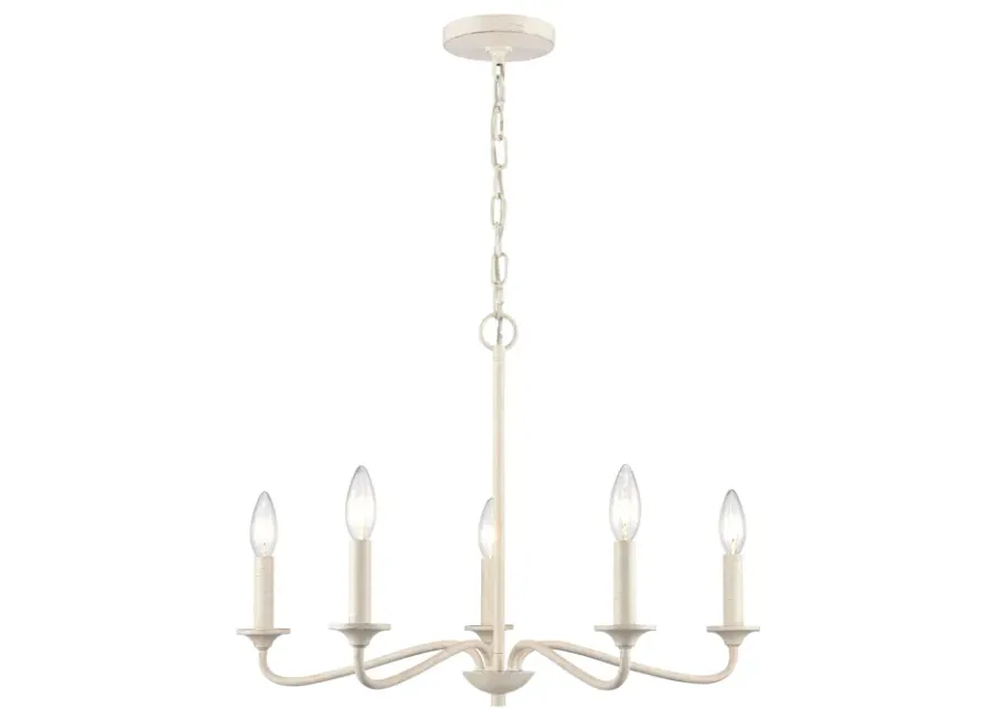 Quinn 24'' Wide 5-Light Chandelier - Antique White