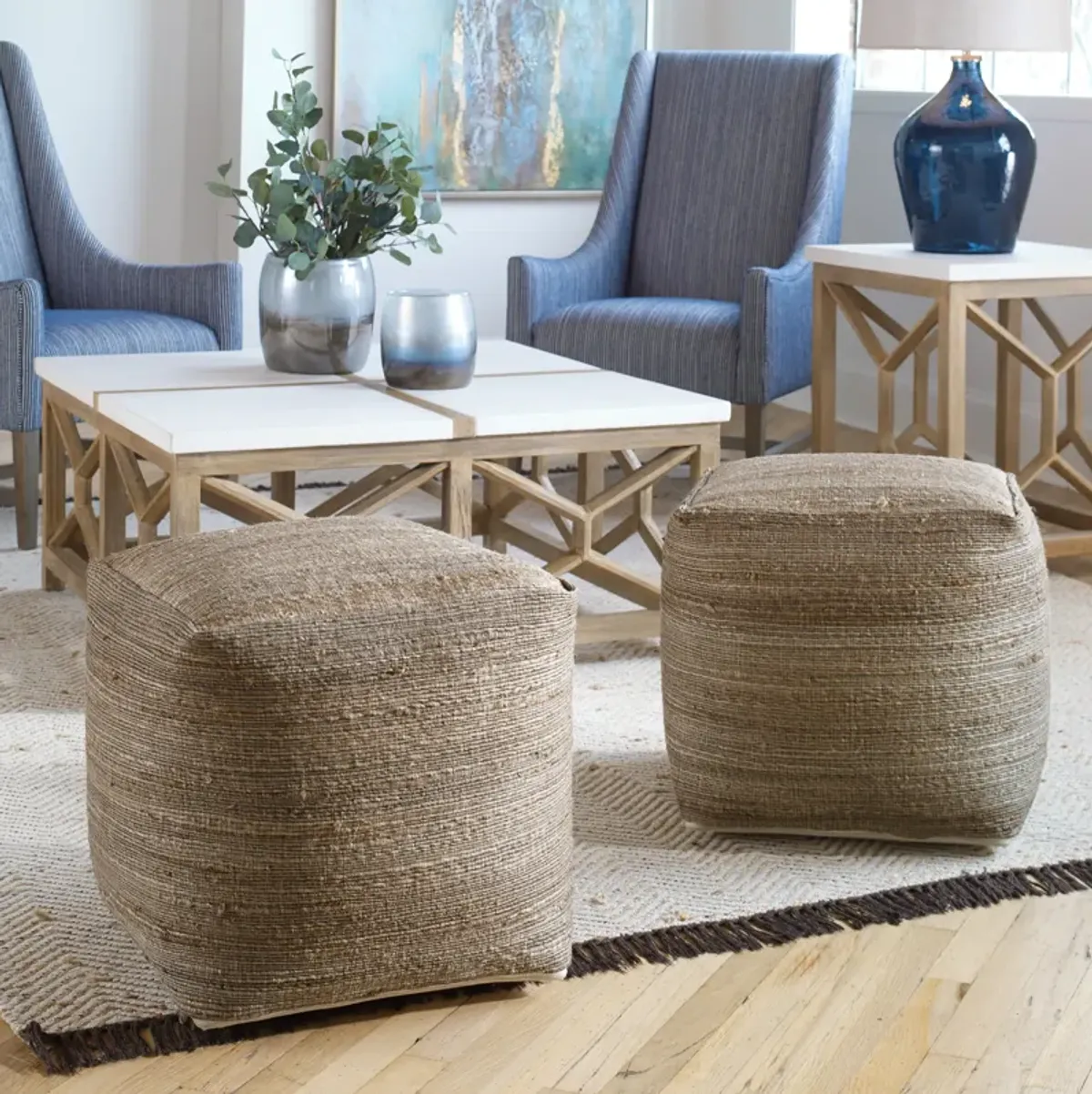 Shiro Beige Pouf