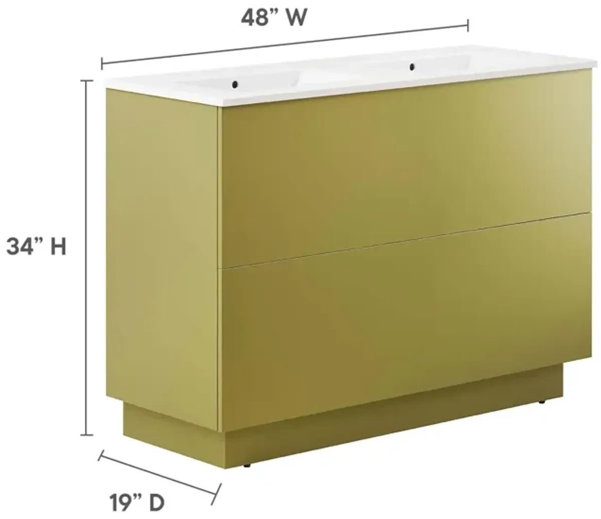 Quantum 48" Double Sink Bathroom Vanity