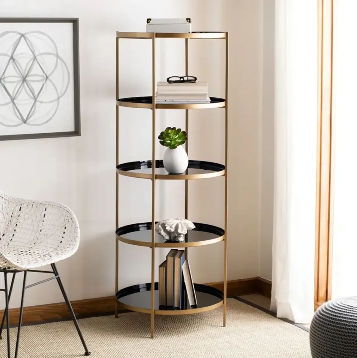 TIA ROUND 5 TIER ETAGERE