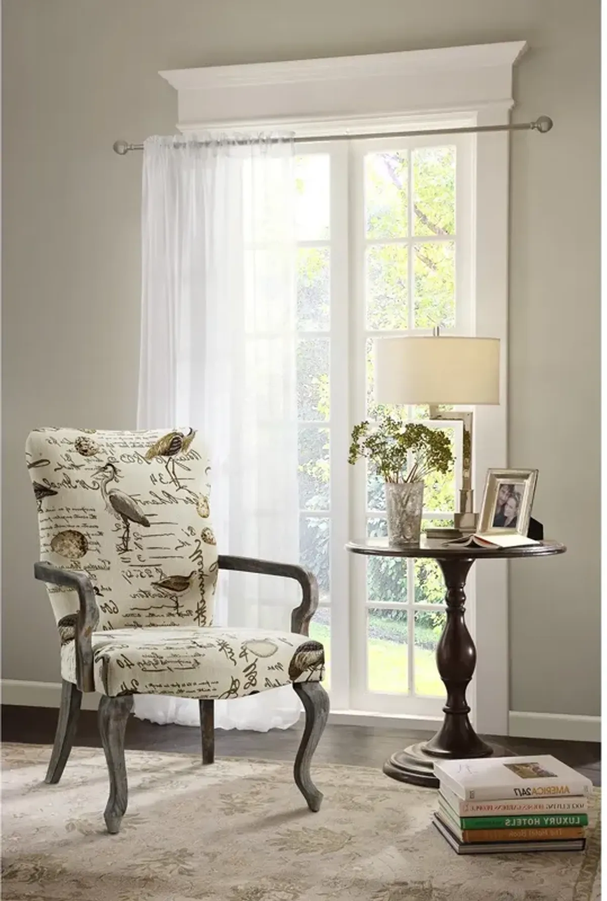 Madison Park Arnau Ivory Multi Accent chair