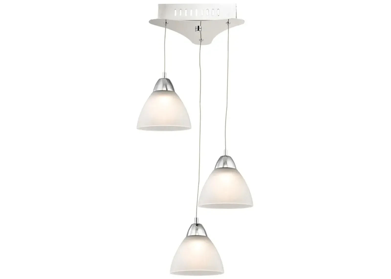 Piatto 11" Wide 3-Light Mini Pendant - Chrome