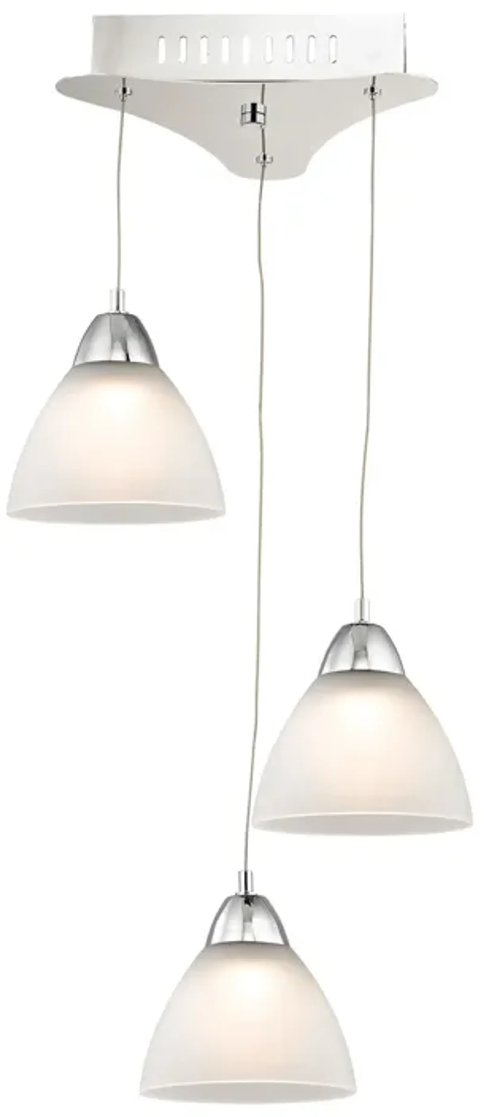 Piatto 11" Wide 3-Light Mini Pendant - Chrome