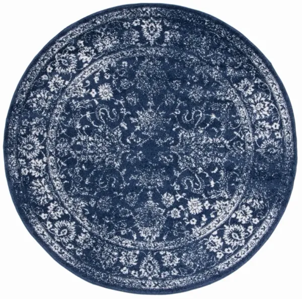 ADIRONDACK 109 NAVY  10' x 10' Round Round Rug