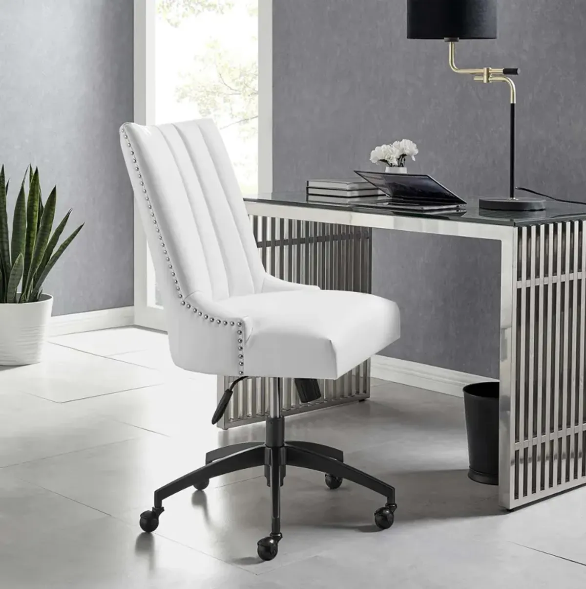 Empower Channel Tufted Vegan Leather Office Chair