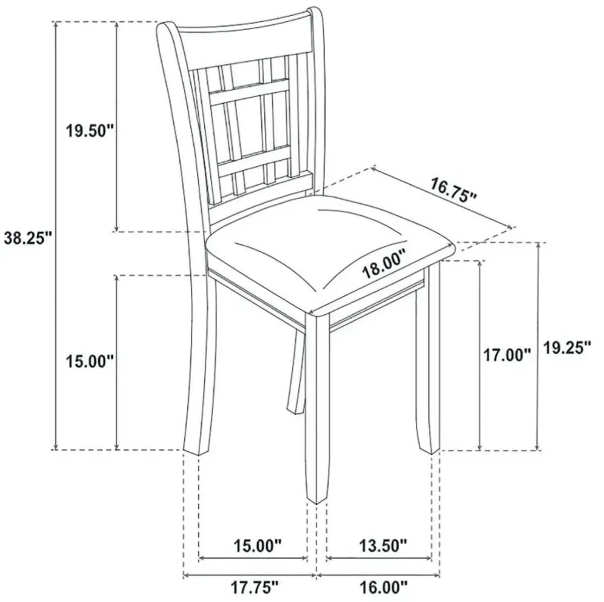 Lavon 5-piece Dining Set Medium Grey