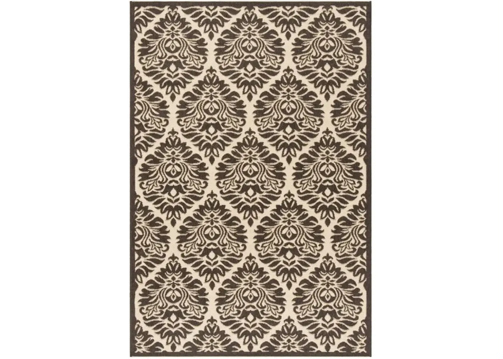 LINDEN 135 Collection LND135U-4 Creme / Brown 4' X 6'