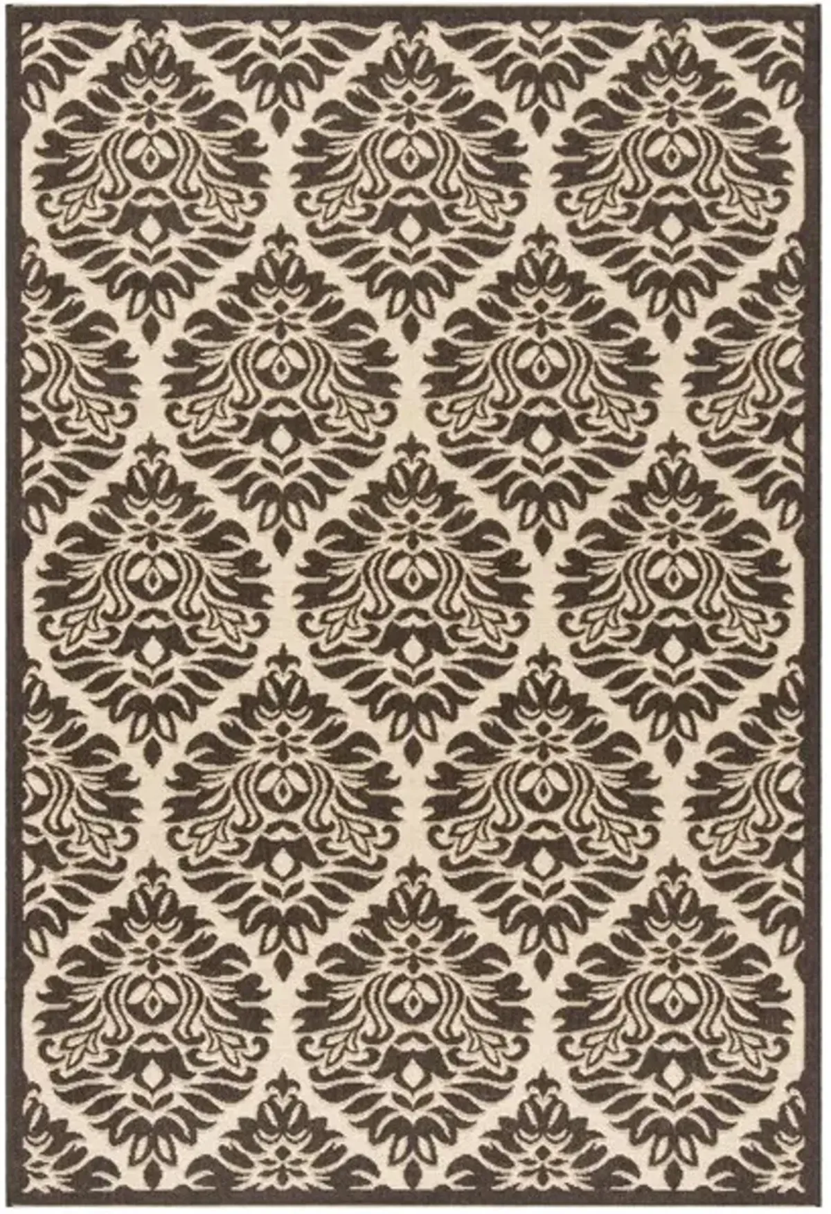 LINDEN 135 Collection LND135U-4 Creme / Brown 4' X 6'