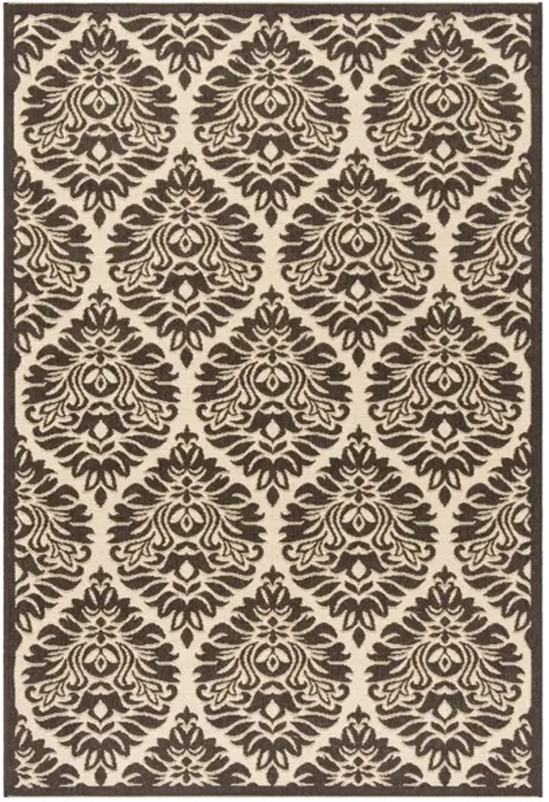 LINDEN 135 Collection LND135U-4 Creme / Brown 4' X 6'