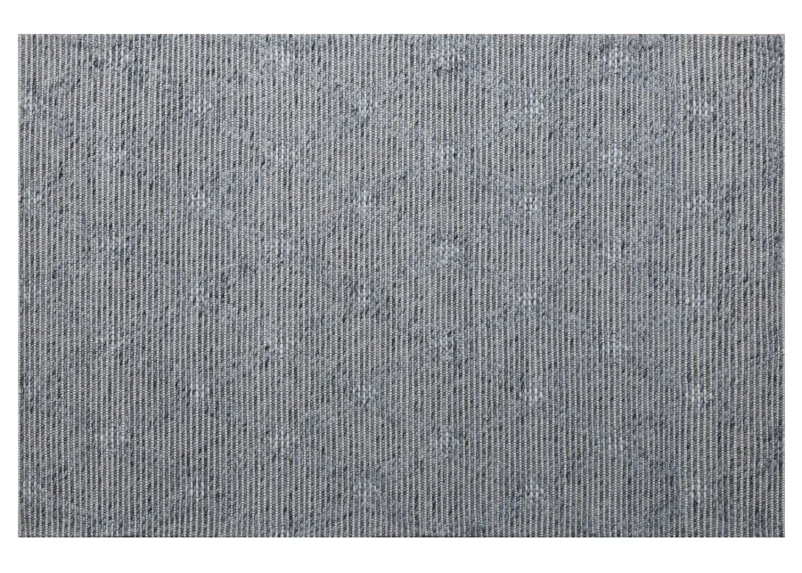 Bigen Blas Sky Blue/Ivory Transitional Diamond Organic Wool Indoor Area Rug, 7'9" x 9'9"