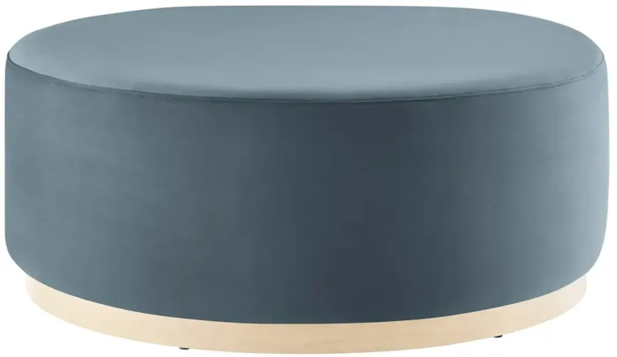 Tilden Large 38" Round Performance Velvet Upholstered Ottoman by Modway