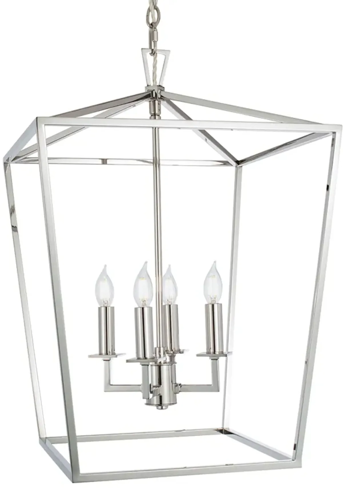 Cage Pendant Light - Polished Nickel