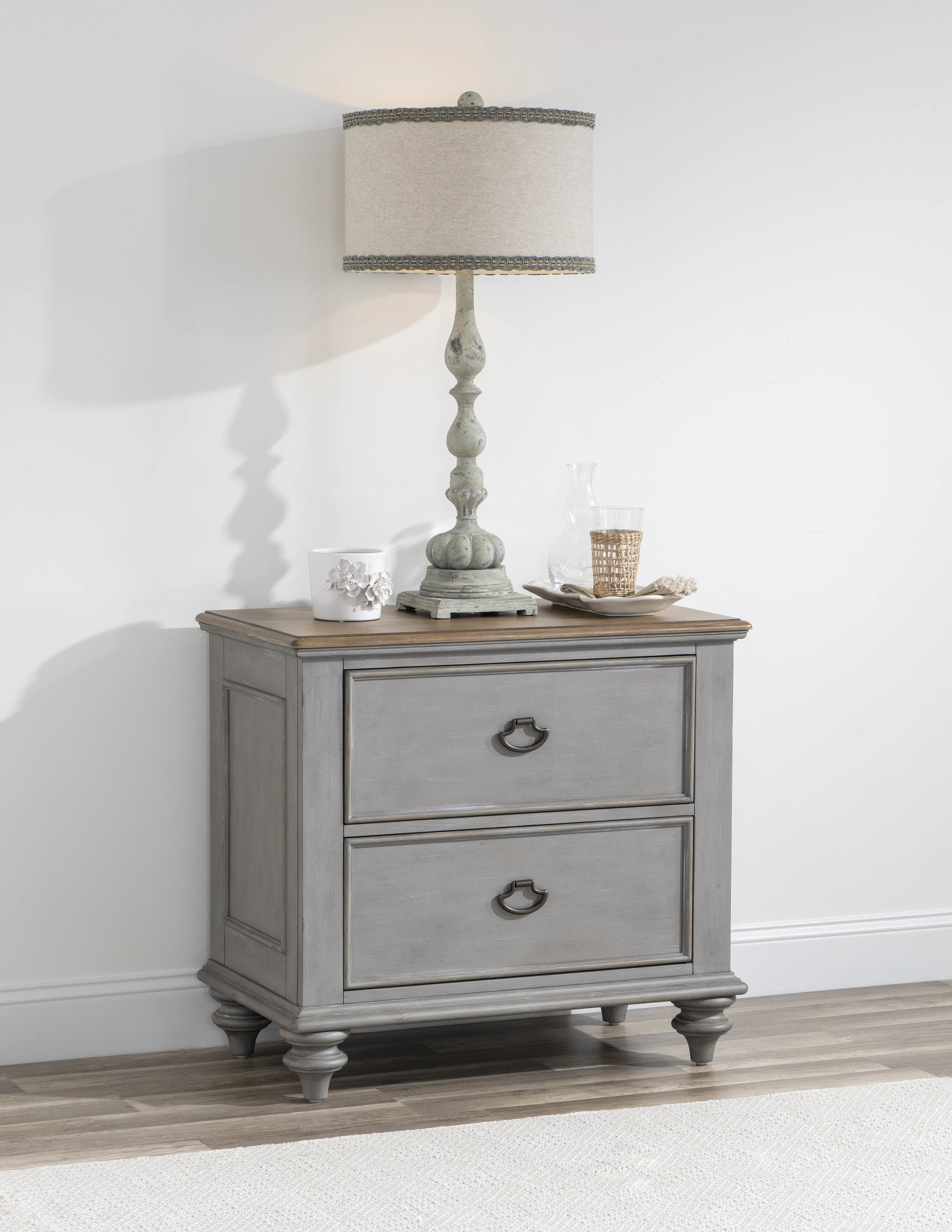 Kingston (Sandalwood Brown + Tweed Gray) Nightstand