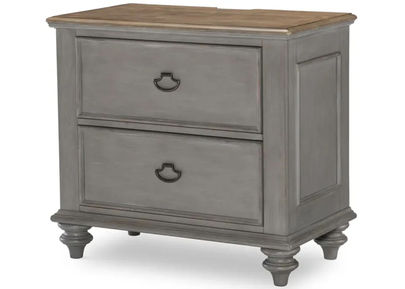 Kingston (Sandalwood Brown + Tweed Gray) Nightstand