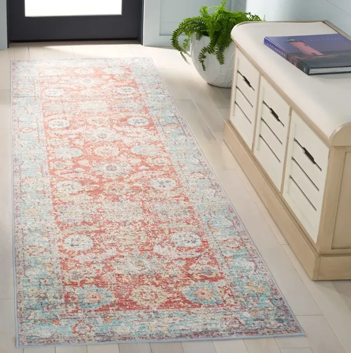 ARIZONA 908 TURQUOISE  2'-6' x 8' Runner Rug