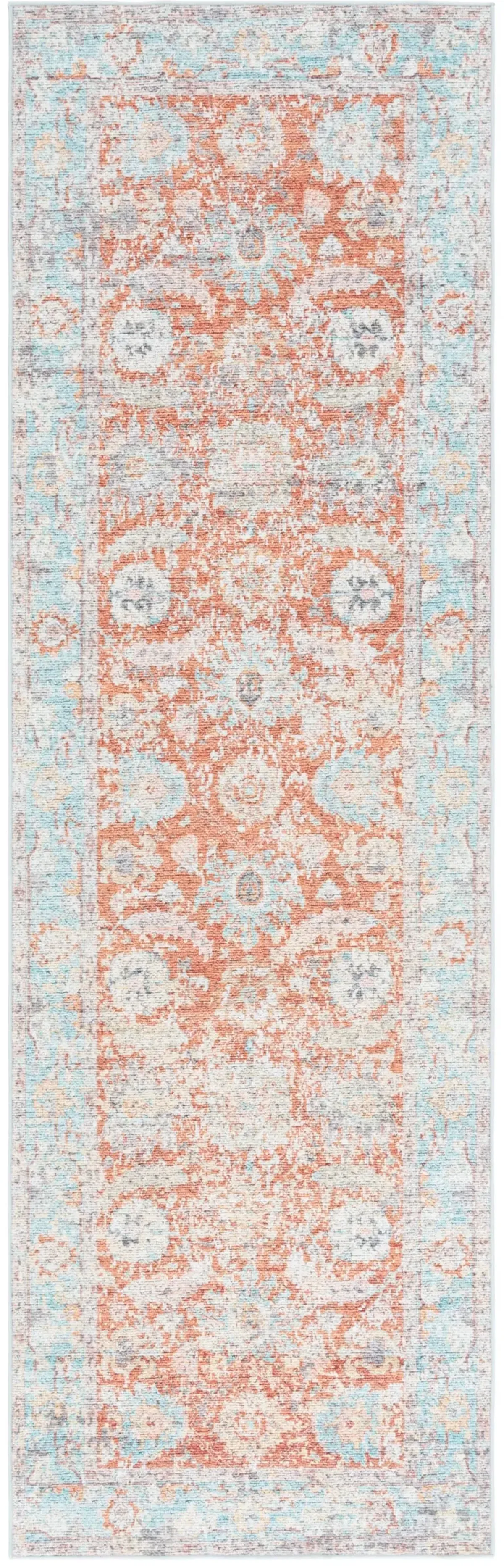 ARIZONA 908 TURQUOISE  2'-6' x 8' Runner Rug