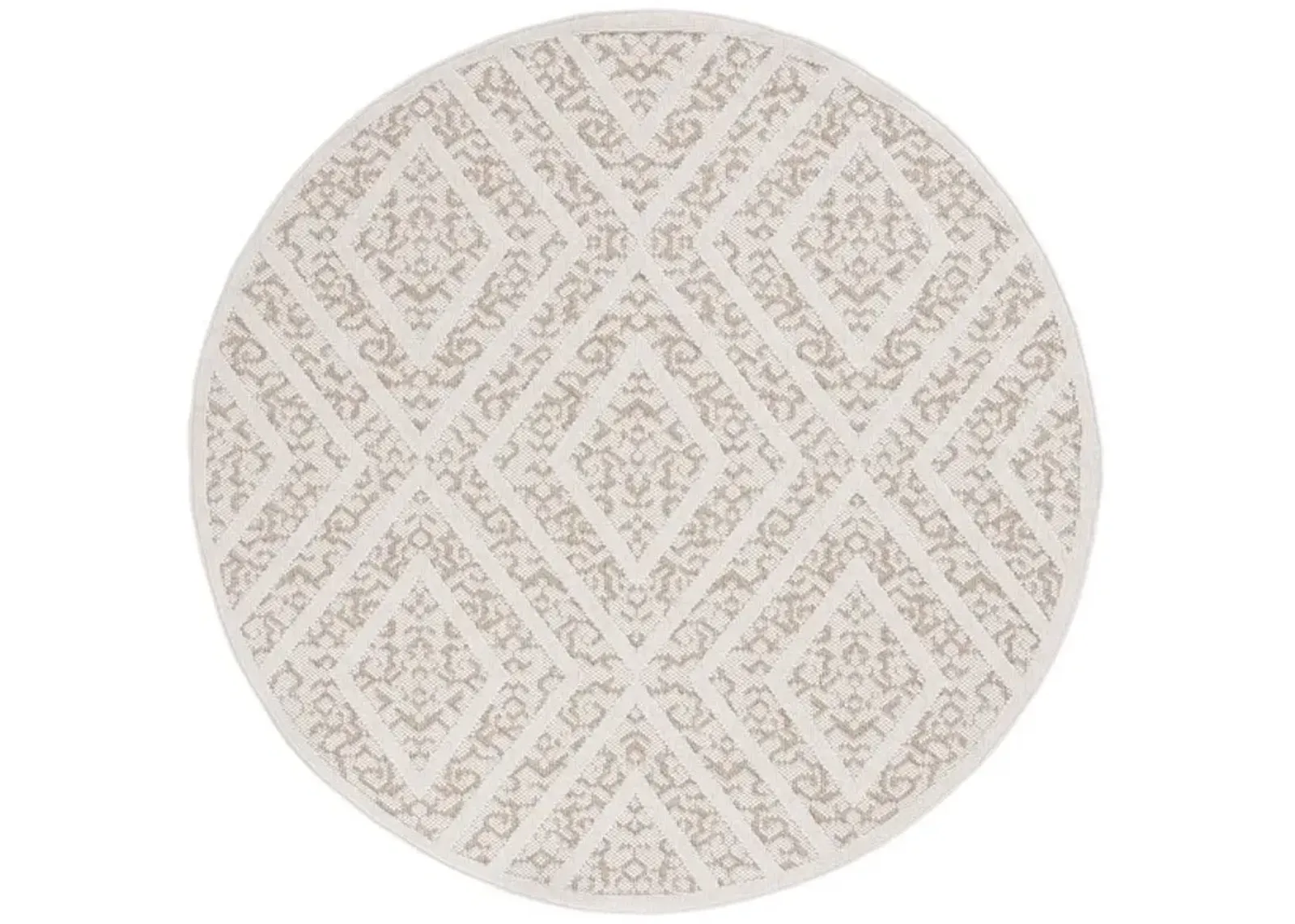 GLOBAL 218 Brown  6'-7' X 6'-7' Round Round Rug