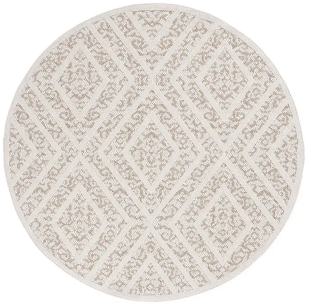 GLOBAL 218 Brown  6'-7' X 6'-7' Round Round Rug