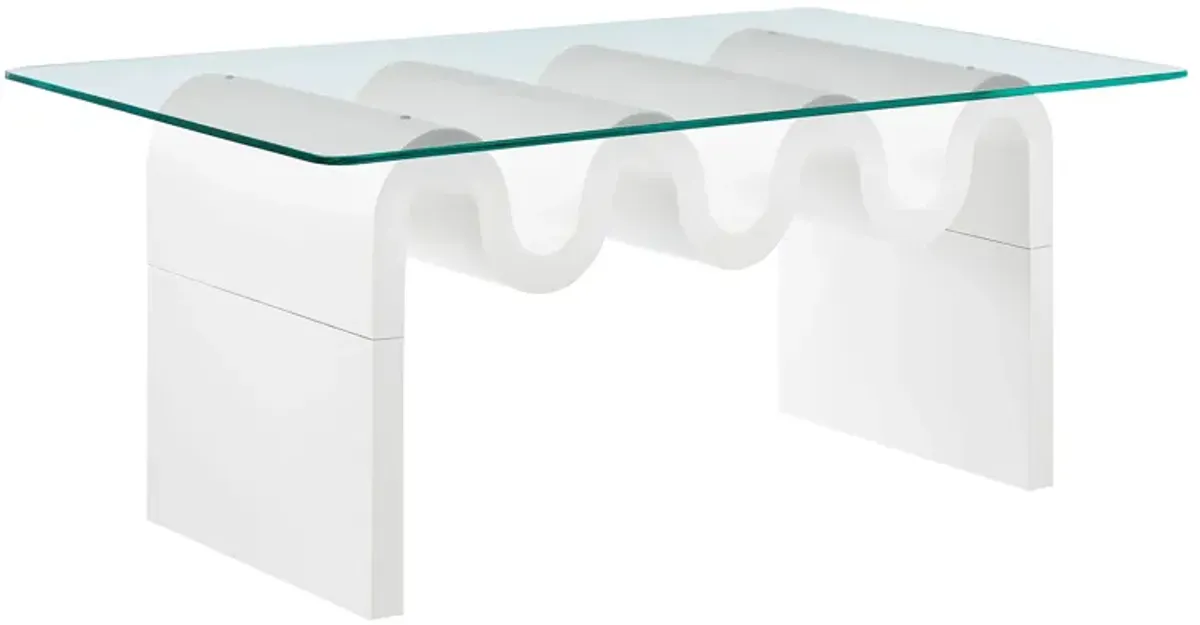 Ondine Glass Top Coffee Table by Modway