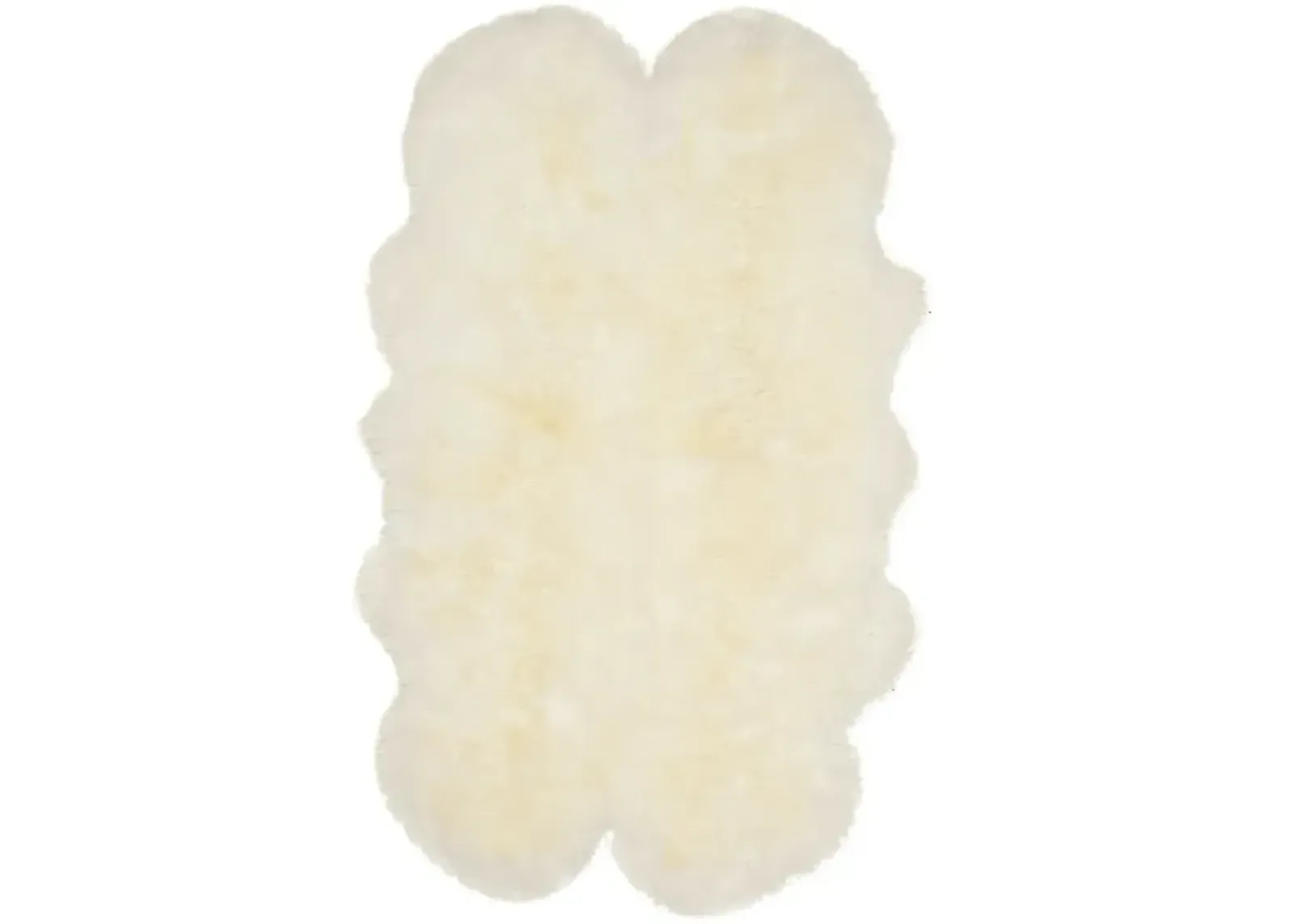 SHEEP SKIN 121 White 3'-7' x 6'-0' Small Rectangle Rug