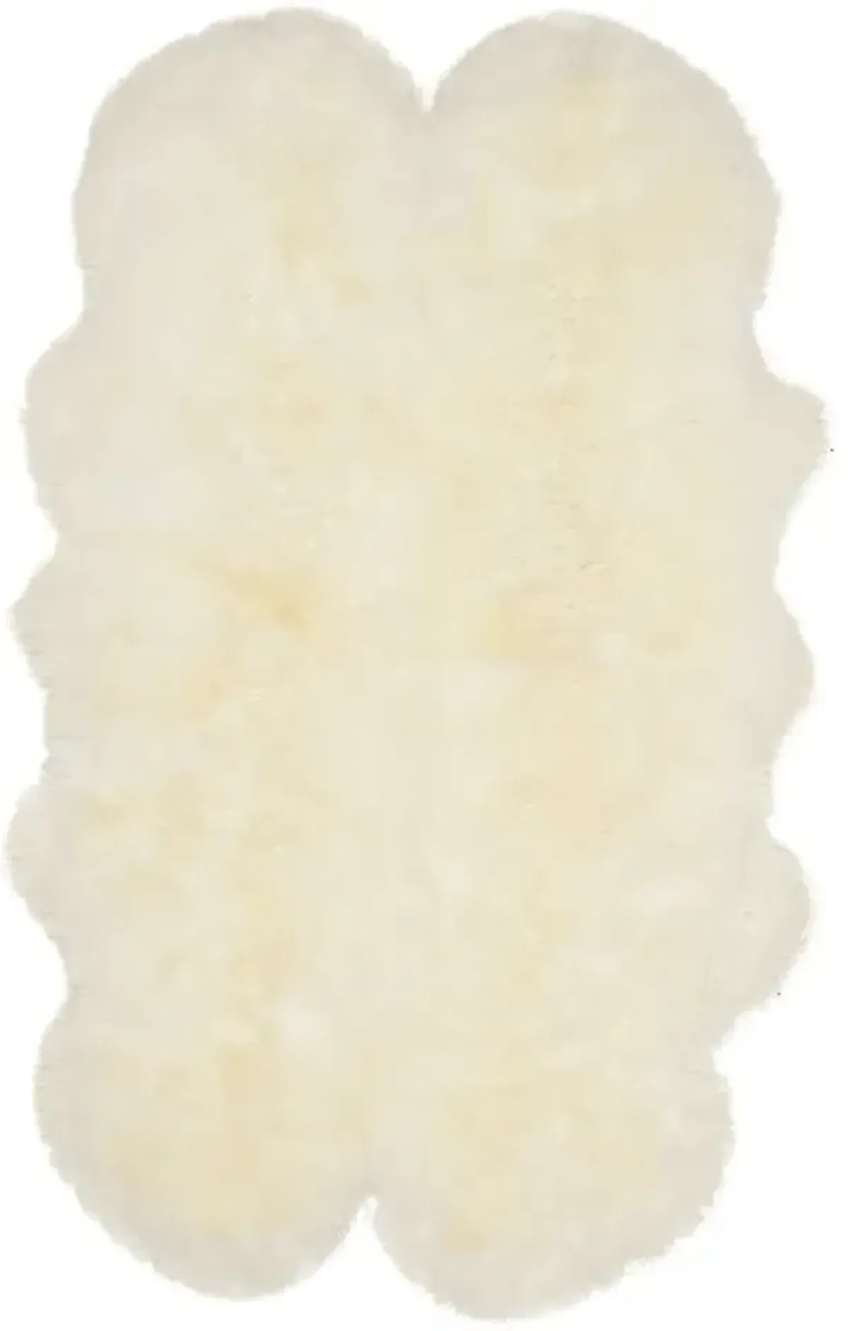 SHEEP SKIN 121 White 3'-7' x 6'-0' Small Rectangle Rug